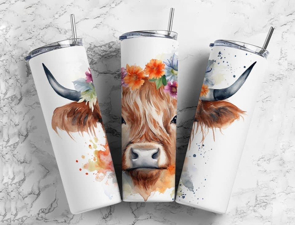 Floral cow