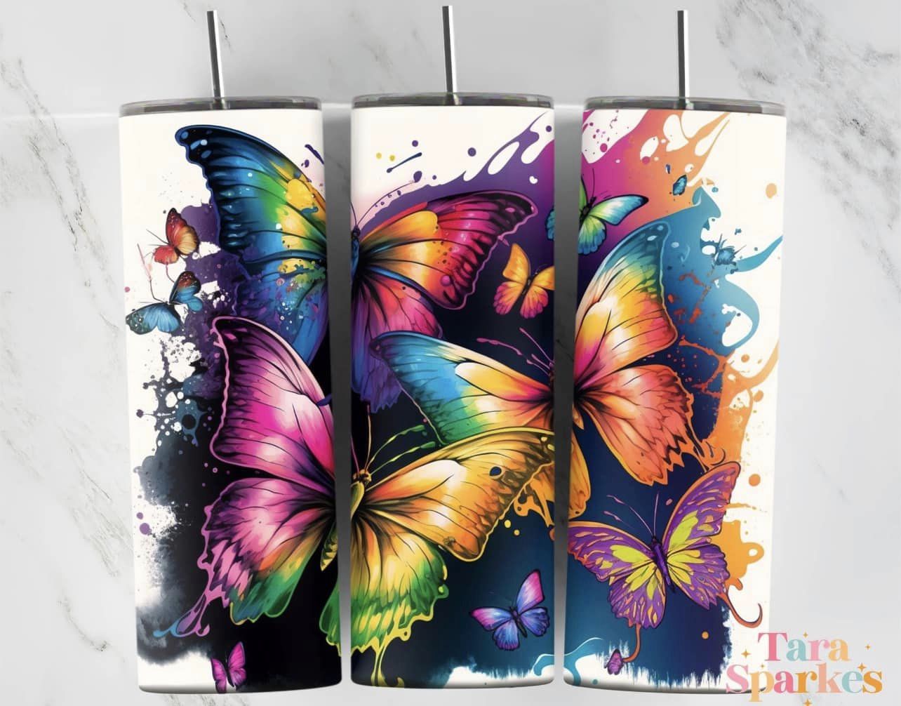 Paint Spatter Butterflies